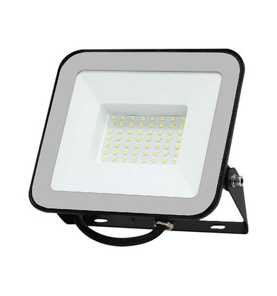 50W LED lyskaster med Samsung Chip - 100lm/W, IP65, grå kropp, 6500K, utendørs