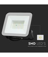50W LED lyskaster med Samsung Chip - 100lm/W, IP65, grå kropp, 6500K, utendørs