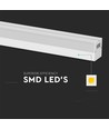 120cm 40W LED lysskinne - 107lm/W, hvit, connectable, IK08, 4000K