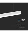 120cm 40W LED lysskinne - 107lm/W, hvit, connectable, IK08, 4000K