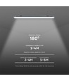 120cm 36W vanntett komplett LED armatur med sensor - 120lm/W, IP65, 6500K, kald hvit