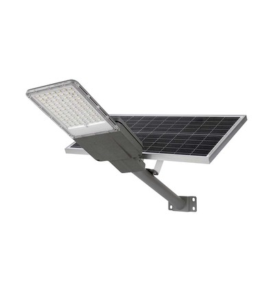 20W LED solcelle gatelampe - 2500lm, IP65, 6500K, inkl. solpanel og monteringsbrakett