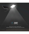 20W LED solcelle gatelampe - 2500lm, IP65, 6500K, inkl. solpanel og monteringsbrakett