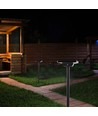 2W LED solcelle hagespot med spyd - IP65, 3-i-1 CCT, sort, bevegelsessensor, aluminiumsfot