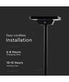 2W LED solcelle hagespot med spyd - IP65, 3-i-1 CCT, sort, bevegelsessensor, aluminiumsfot