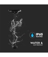 2W LED solcelle hagespot med spyd - IP65, 3-i-1 CCT, sort, bevegelsessensor, aluminiumsfot