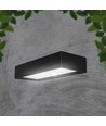 6W LED solcelle vegglampe med sensor - 900lm, IP65, sort, 4000K, inkl. batteri