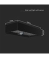 6W LED solcelle vegglampe med sensor - 900lm, IP65, sort, 4000K, inkl. batteri