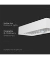 6W LED solcelle vegglampe med sensor - 900lm, IP65, hvit, 4000K, inkl. batteri