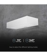 6W LED solcelle vegglampe med sensor - 900lm, IP65, hvit, 4000K, inkl. batteri