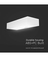 6W LED solcelle vegglampe med sensor - 900lm, IP65, hvit, 4000K, inkl. batteri