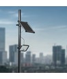 30W Solara LED lyskaster med solcelle - IP65, PIR sensor, 6400K, sort, LiFePO4 batteri