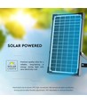 30W Solara LED lyskaster med solcelle - IP65, PIR sensor, 6400K, sort, LiFePO4 batteri
