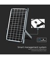 30W Solara LED lyskaster med solcelle - IP65, PIR sensor, 6400K, sort, LiFePO4 batteri
