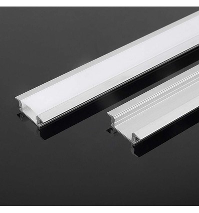 Monteringssett med diffuser - LED-stripe, 2000x24,7x7mm