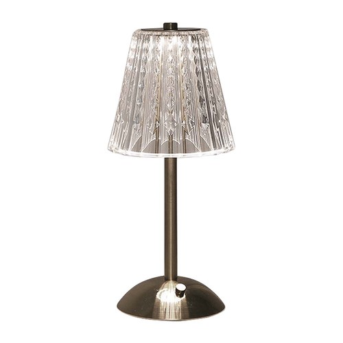 2,4W oppladbar LED bordlampe - Touch dimbar, 3-i-1 CCT, USB-C, Nickel Sand