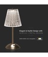 2,4W oppladbar LED bordlampe - Touch dimbar, 3-i-1 CCT, USB-C, Nickel Sand