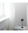 1,5W oppladbar LED bordlampe, sort - 150lm, 3-i-1 CCT, touch dimbar, 5V, inkl. batteri