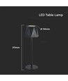1,5W oppladbar LED bordlampe, sort - 150lm, 3-i-1 CCT, touch dimbar, 5V, inkl. batteri