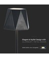 1,5W oppladbar LED bordlampe, sort - 150lm, 3-i-1 CCT, touch dimbar, 5V, inkl. batteri
