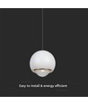 5W LED pendel, hvit - Klokkeformet, 500lm, 3000K, 60 grader, IP20