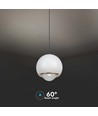 5W LED pendel, hvit - Klokkeformet, 500lm, 3000K, 60 grader, IP20