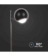 6W LED bordlampe i sort metall - 500lm, 3000K, IP20 innendørs, høyde 44,5cm