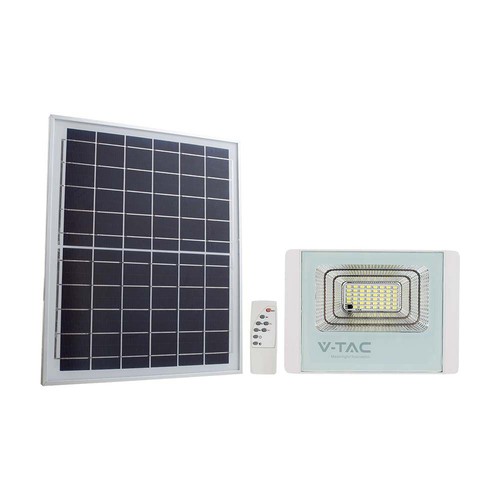 35W solcellepanel med LED lyskaster - 4000K, Hvitt Hus