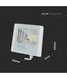 40W LED solcelle lyskaster - IP65, 6400K, hvit kropp, utendørs