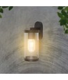 E27 vegglampe med opp/ned lys - IP44 utendørs, matt sort, uten lyskilde