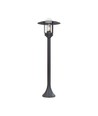 Sort hagelampe lanterne - 97,5cm, IP44 utendørs, klart glass, E27 fatning, uten lyskilde