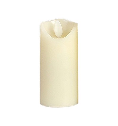 Ø5,3cm LED blokklys, 12,5cm høy - 2700K, batteridrevet, varm hvit, flammeløst hyggelys