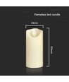 Ø5,3cm LED blokklys, 12,5cm høy - 2700K, batteridrevet, varm hvit, flammeløst hyggelys