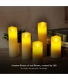 Ø5,3cm LED blokklys, 12,5cm høy - 2700K, batteridrevet, varm hvit, flammeløst hyggelys