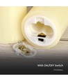Ø5,3cm LED blokklys, 12,5cm høy - 2700K, batteridrevet, varm hvit, flammeløst hyggelys