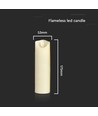 LED bordlampe med flammeeffekt, 5,3x17,5cm - 2700K, batteridrevet, bevegelig flamme, dekorasjonslys
