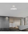 37W LED metall taklampe, hvit - Ø50cm, 4000lm, 4000K, dobbelt rund design