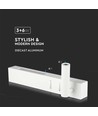 9W LED hotell/sengelampe - 30cm, hvit, 3000K, 680lm, vegglampe