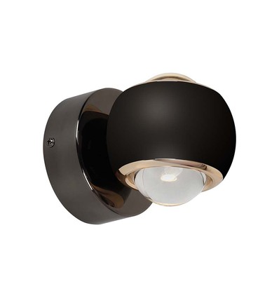 10W LED vegglampe - Sort, 3000K, 13,5x10 cm, innendørs, inkl. lyskilde