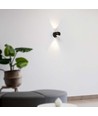 10W LED vegglampe - Sort, 3000K, 13,5x10 cm, innendørs, inkl. lyskilde