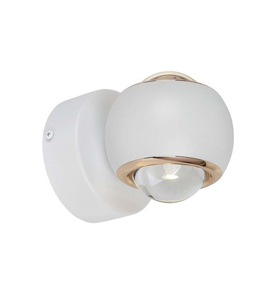 10W LED vegglampe med opp/ned lys - Hvit, 3000K, 13,5x10 cm, IP44, inkl. lyskilde