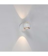 10W LED vegglampe med opp/ned lys - Hvit, 3000K, 13,5x10 cm, IP44, inkl. lyskilde