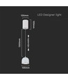 8,5W LED pendel, Ø10cm - Lysegrå, 850lm, touch on/off, justerbar wire, inkl. lyskilde