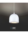8,5W LED pendel - Ø10cm, hvit, touch on/off, 3000K, inkl. lyskilde