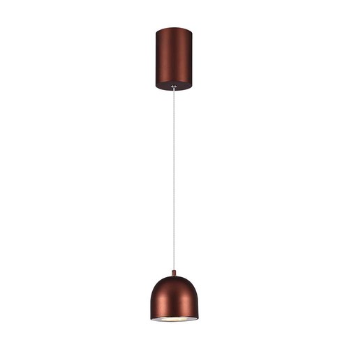 8,5W pendellampe, Ø10cm - Touch on/off, kobber, 3000K, 160cm wire, inkl. lyskilde