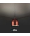 8,5W pendellampe, Ø10cm - Touch on/off, kobber, 3000K, 160cm wire, inkl. lyskilde