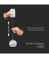 8,5W LED pendel / hengelampe - Ø12-18cm, hvit, touch on/off, 3000K, inkl. lyskilde