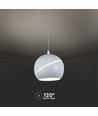 8,5W LED pendel / hengelampe - Ø12-18cm, hvit, touch on/off, 3000K, inkl. lyskilde