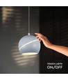 8,5W LED pendel / hengelampe - Ø12-18cm, hvit, touch on/off, 3000K, inkl. lyskilde