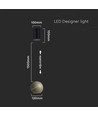 8,5W LED pendel, Ø12cm - Champagne gull, touch on/off, 3000K, inkl. lyskilde